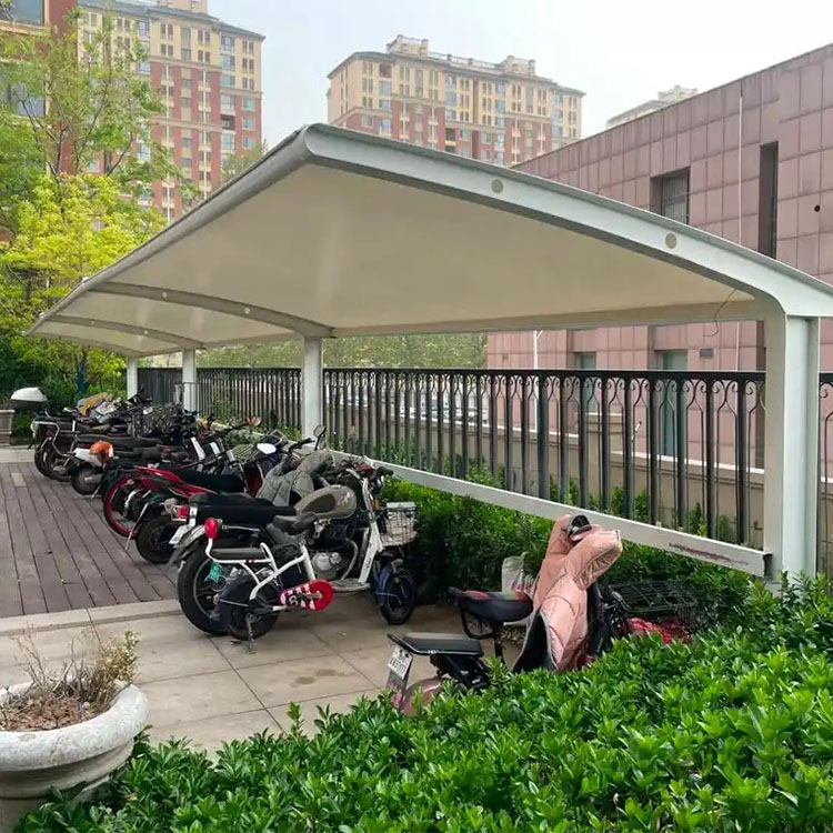 互助膜结构电动车棚