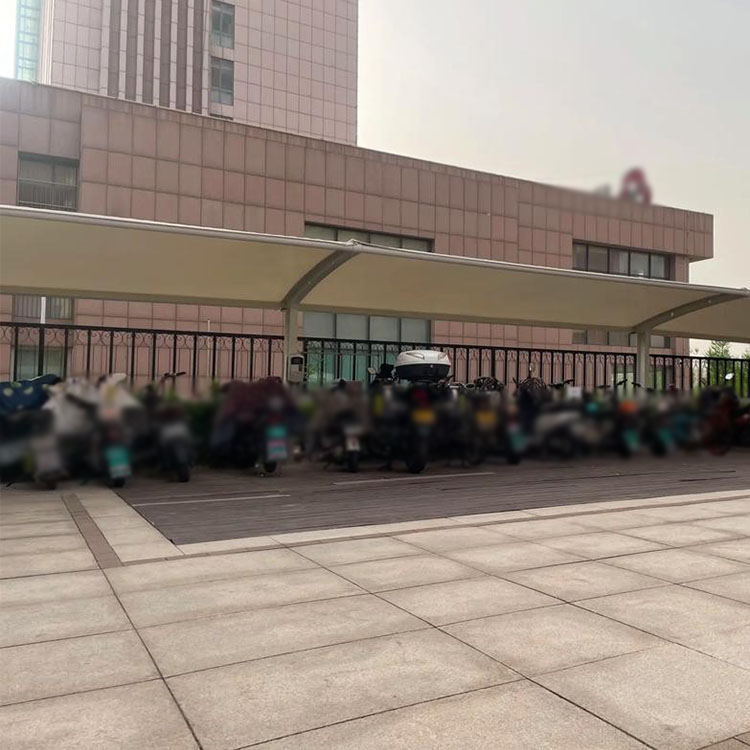 互助膜结构电动车棚