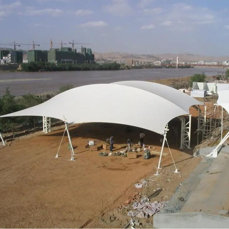 互助膜结构汽车棚